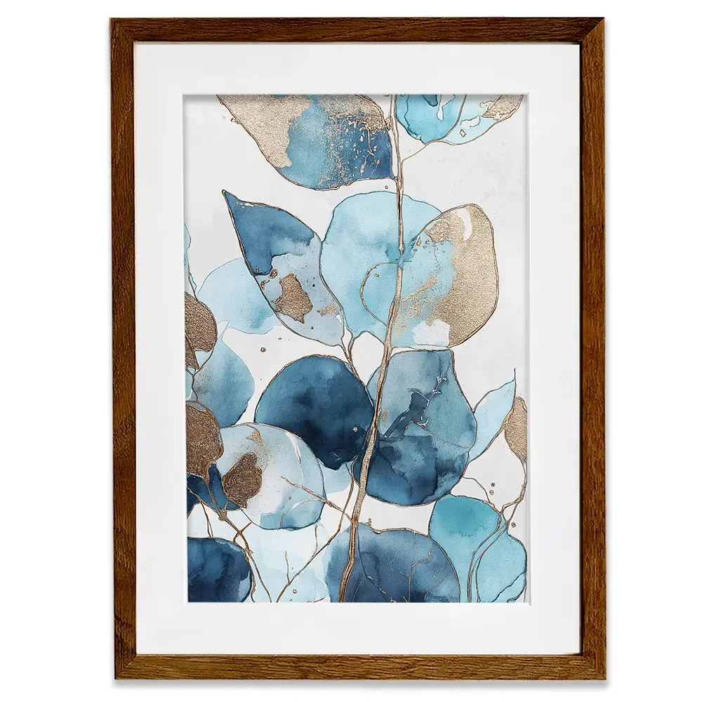 Indigo Eucalptus Framed Art Print Indigo Eucalptus Framed Art Print wall art product Svetlana Aleynikova