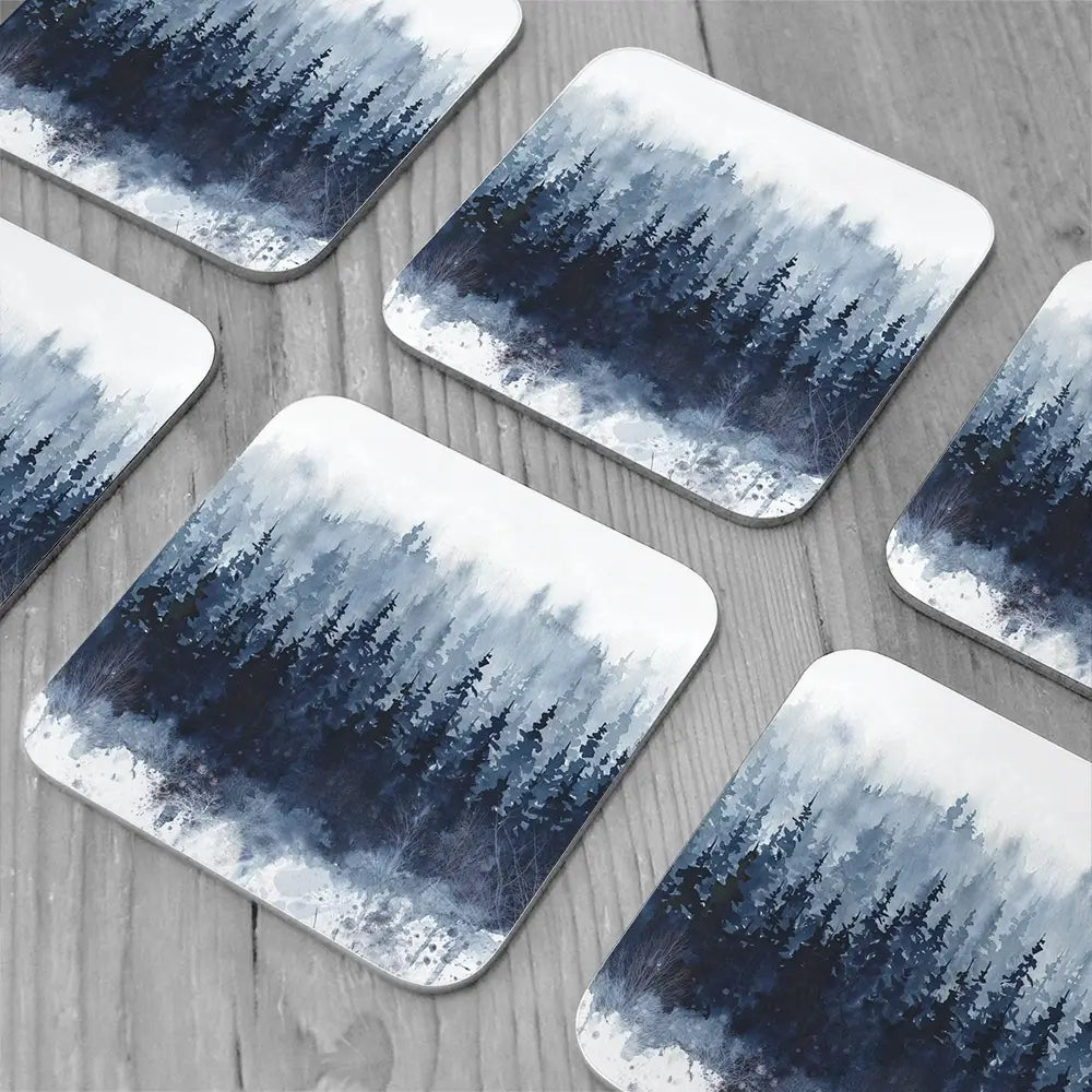 Indigo Forest Coaster Set Indigo Forest Coaster Set wall art product Carol Robinson