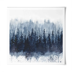Indigo Forest Square Art Print Indigo Forest Square Art Print wall art product Carol Robinson