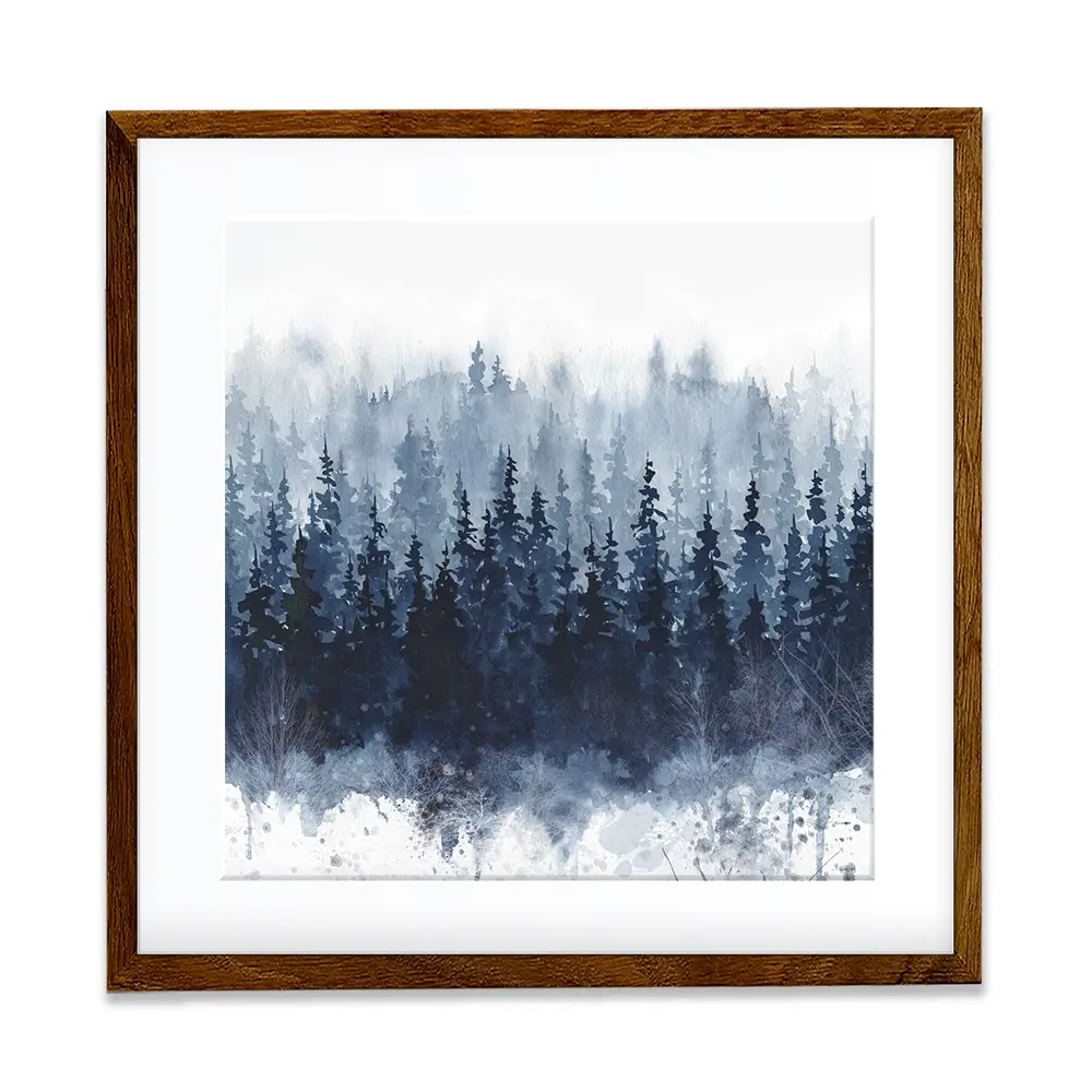 Indigo Forest Square Framed Art Print Indigo Forest Square Framed Art Print wall art product Carol Robinson