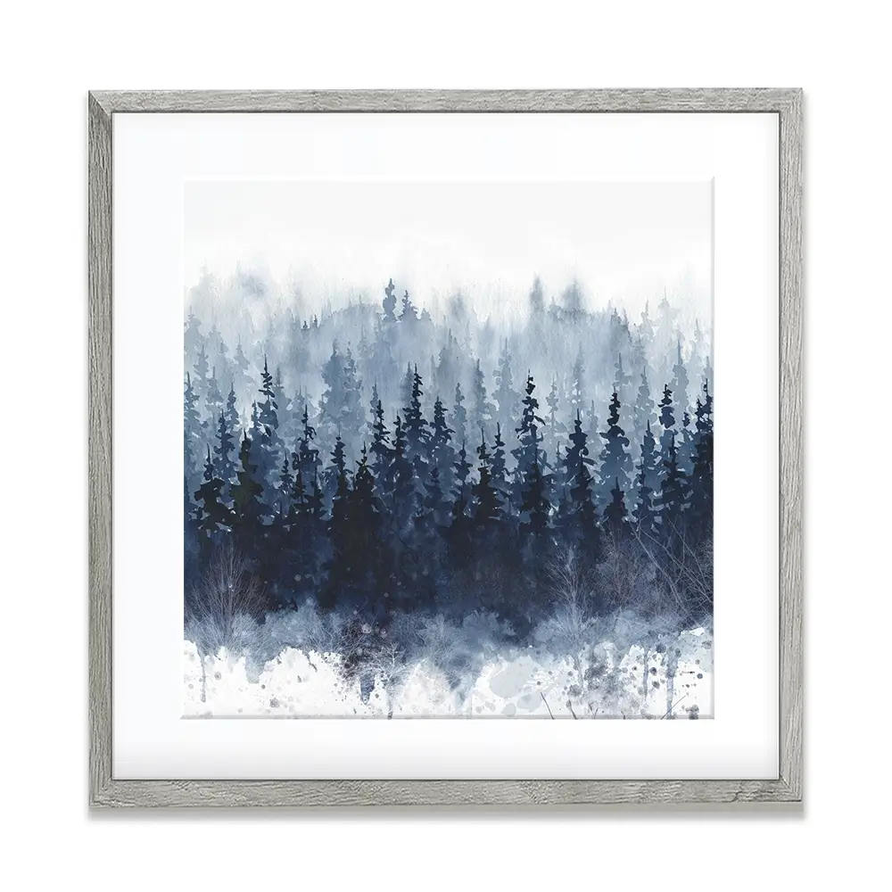Indigo Forest Square Framed Art Print Indigo Forest Square Framed Art Print wall art product Carol Robinson
