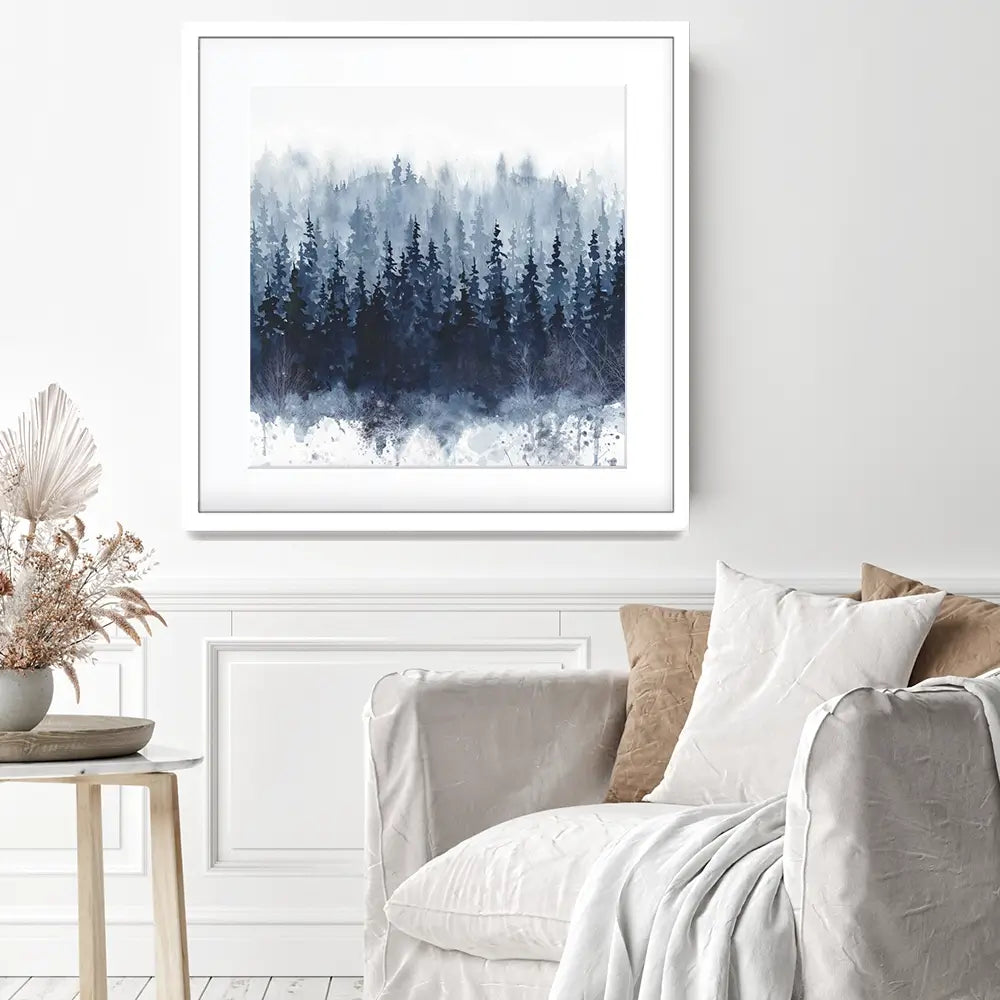 Indigo Forest Square Framed Art Print Indigo Forest Square Framed Art Print wall art product Carol Robinson