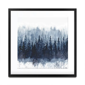 Indigo Forest Square Framed Art Print Indigo Forest Square Framed Art Print wall art product Carol Robinson