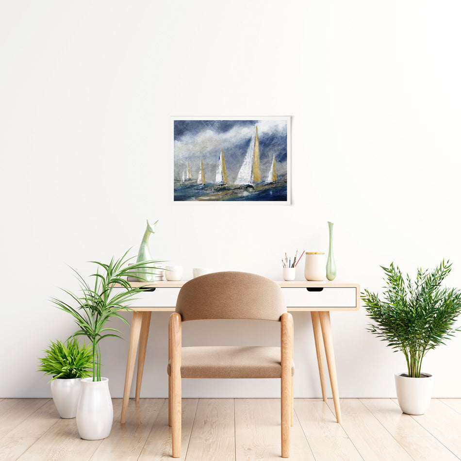 Indigo Swells Art Print Indigo Swells Art Print wall art product Carol Robinson