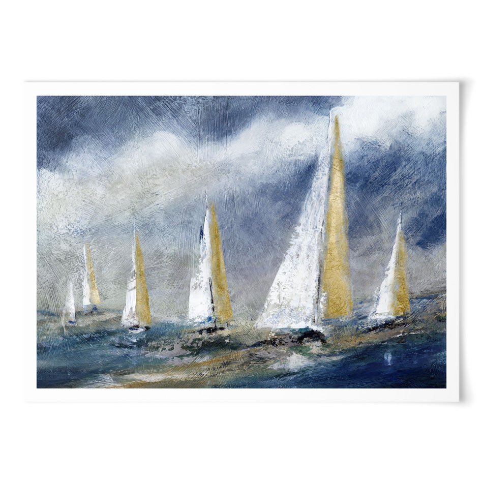 Indigo Swells Art Print Indigo Swells Art Print wall art product Carol Robinson