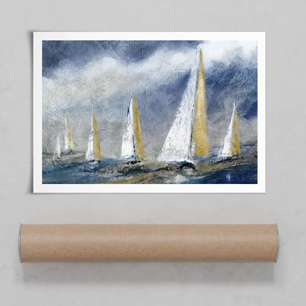 Indigo Swells Art Print Indigo Swells Art Print wall art product Carol Robinson