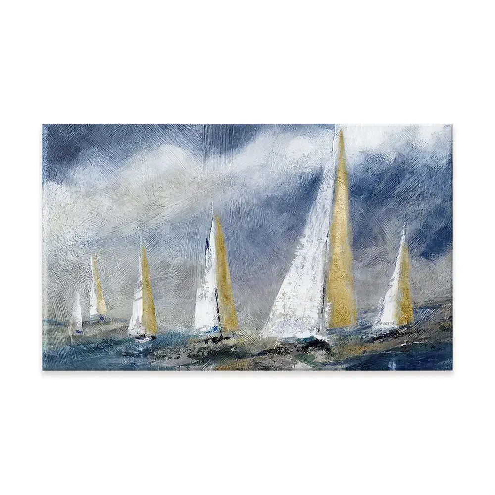 Indigo Swells Canvas Print Indigo Swells Canvas Print wall art product Carol Robinson