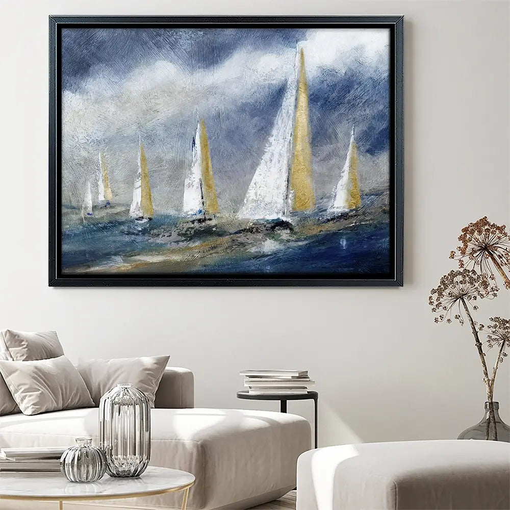 Indigo Swells Canvas Print Indigo Swells Canvas Print wall art product Carol Robinson