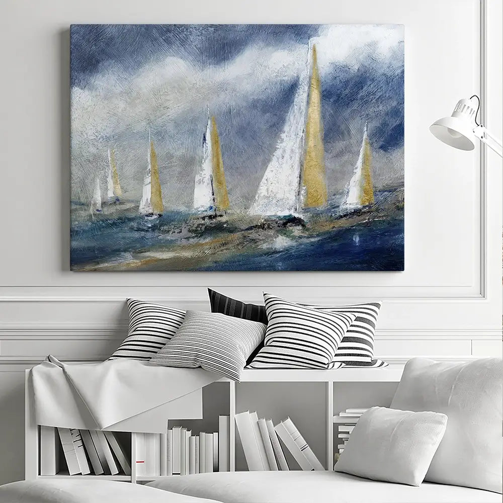 Indigo Swells Canvas Print Indigo Swells Canvas Print wall art product Carol Robinson
