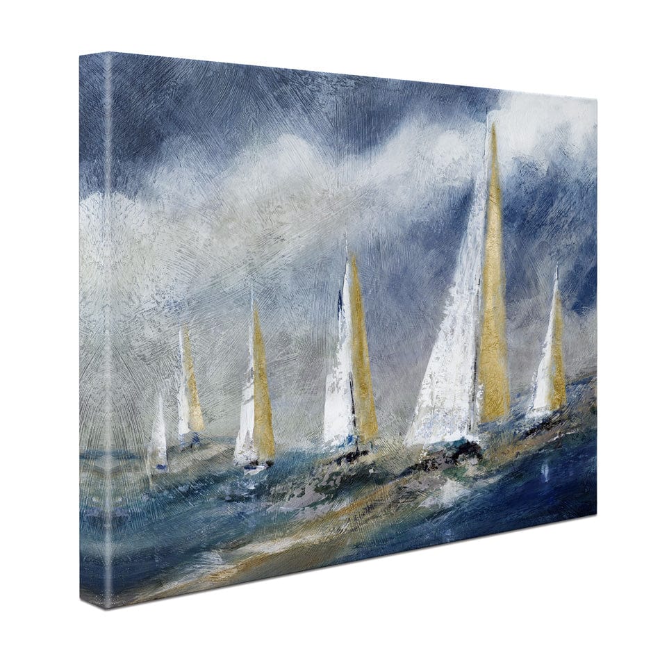 Indigo Swells Canvas Print wall art product Carol Robinson