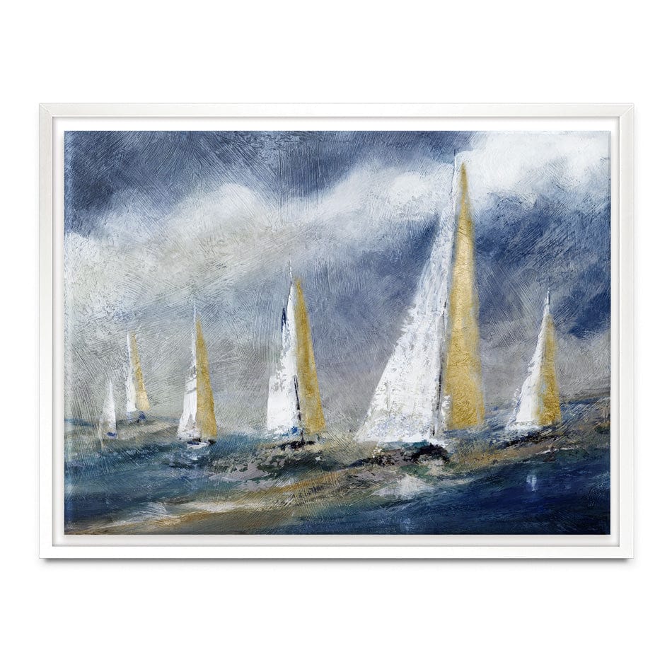 Indigo Swells Canvas Print wall art product Carol Robinson
