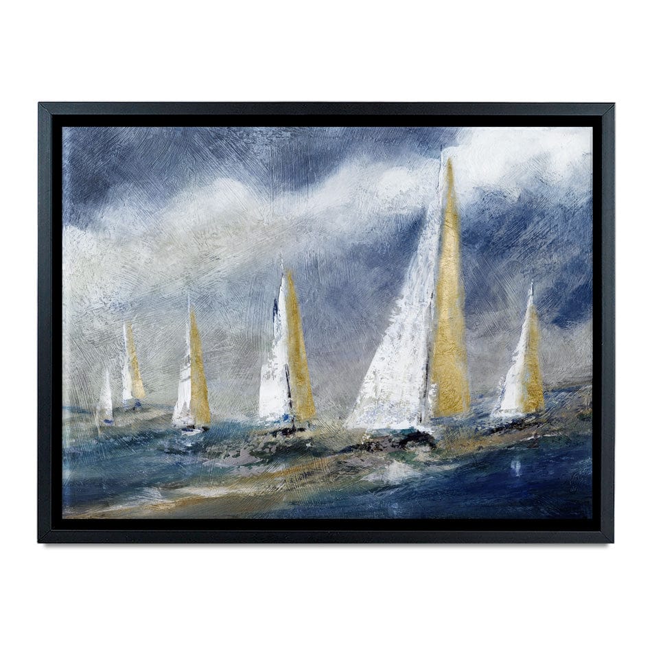 Indigo Swells Canvas Print wall art product Carol Robinson