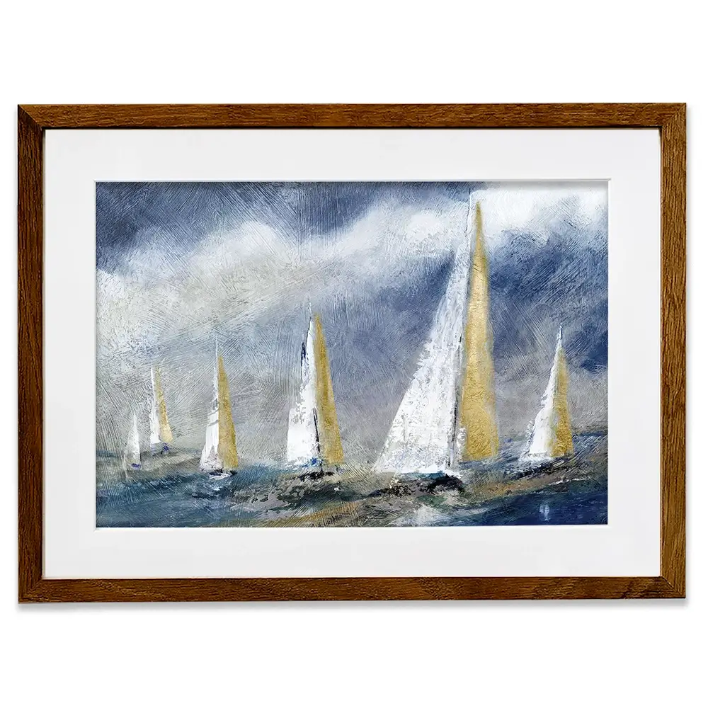 Indigo Swells Framed Art Print Indigo Swells Framed Art Print wall art product Carol Robinson