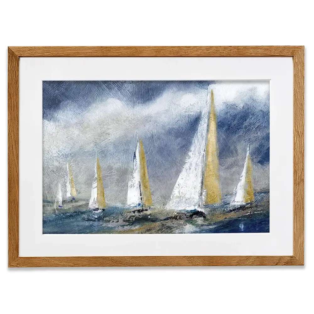 Indigo Swells Framed Art Print Indigo Swells Framed Art Print wall art product Carol Robinson