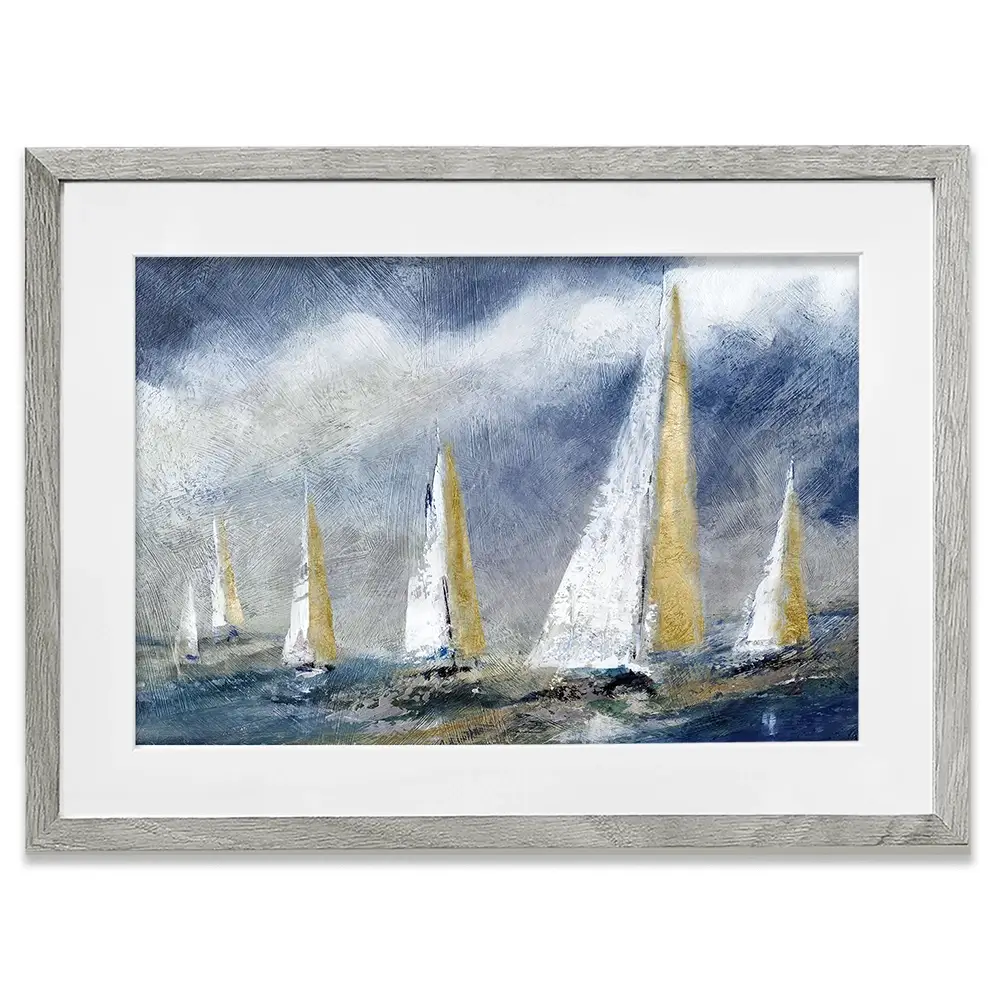 Indigo Swells Framed Art Print Indigo Swells Framed Art Print wall art product Carol Robinson