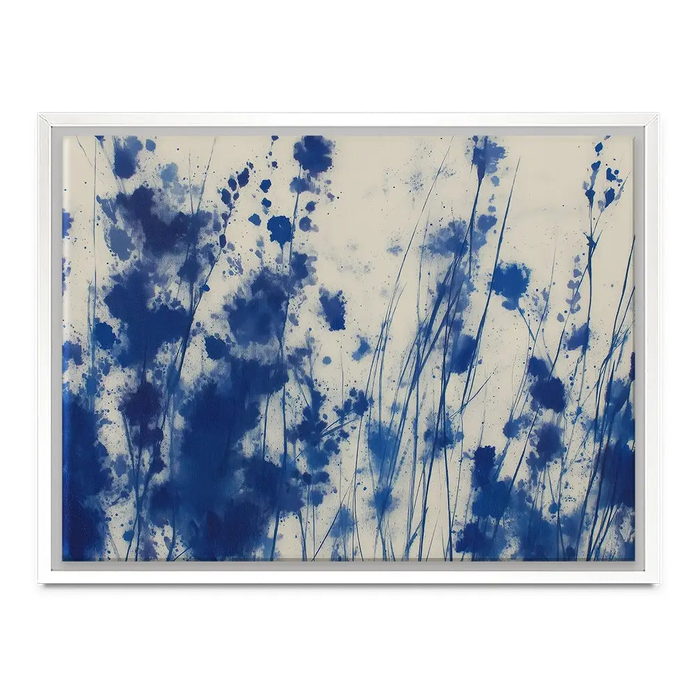 Indigo Wildflower Meadow Canvas Print Indigo Wildflower Meadow Canvas Print wall art product Chromatic Storm Studio