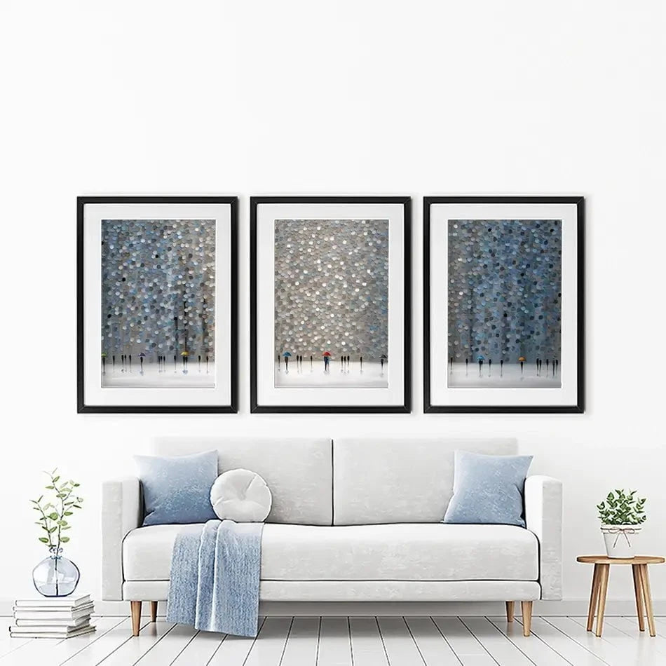 Infinity Rain Framed Art Print Trio Infinity Rain Framed Art Print Trio wall art product Ekaterina Ermilkina