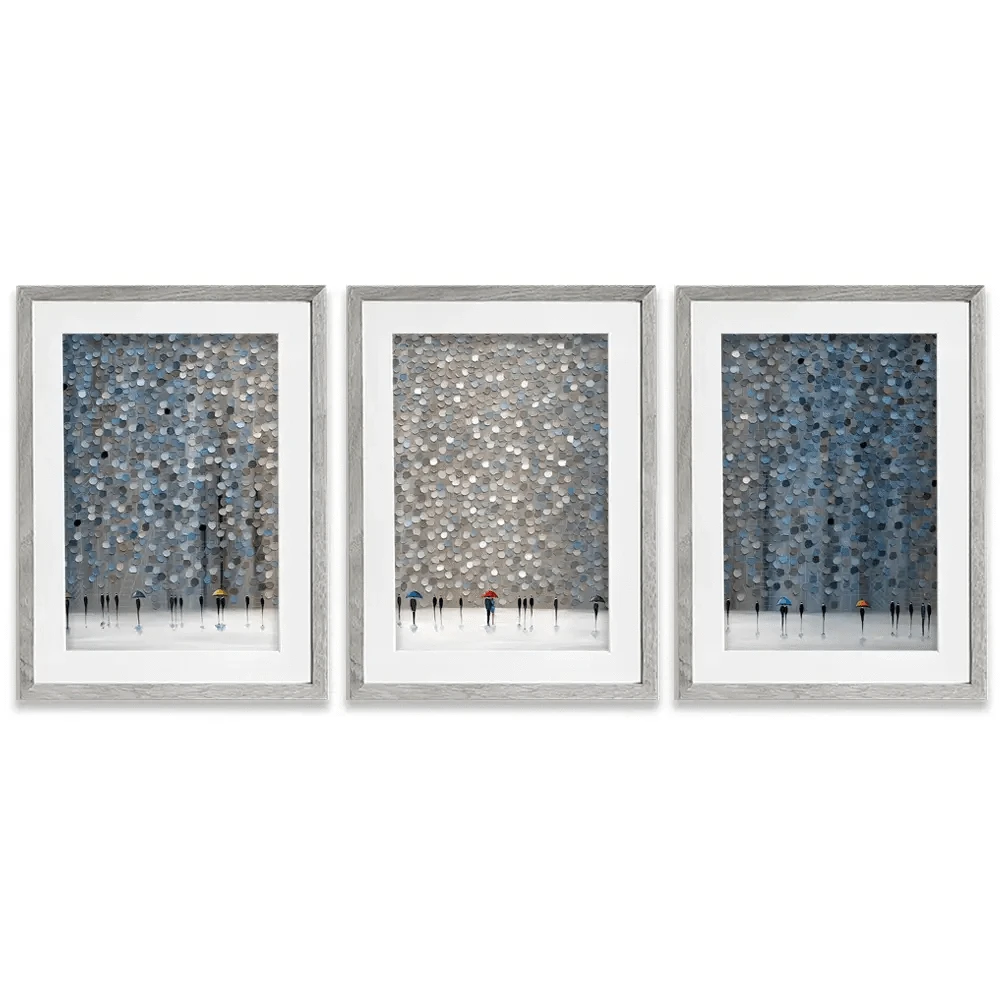 Infinity Rain Framed Art Print Trio Infinity Rain Framed Art Print Trio wall art product Ekaterina Ermilkina