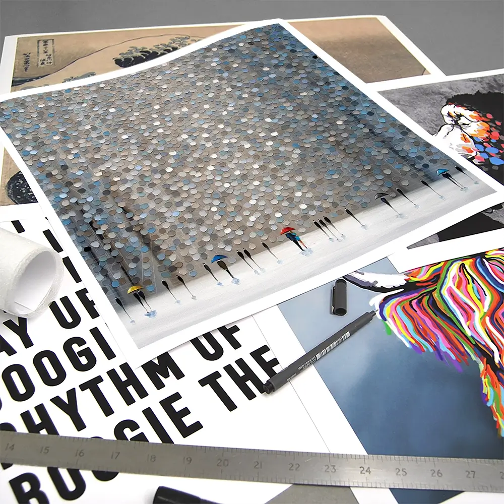 Infinity Rain Square Art Print Infinity Rain Square Art Print wall art product Ekaterina Ermilkina