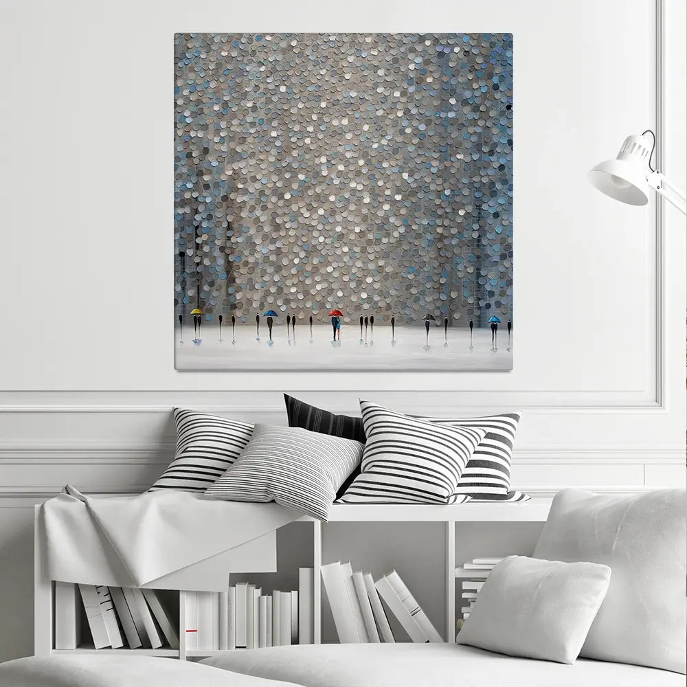 Infinity Rain Square Canvas Print Infinity Rain Square Canvas Print wall art product Ekaterina Ermilkina