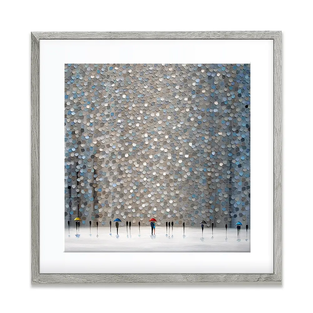 Infinity Rain Square Framed Art Print Infinity Rain Square Framed Art Print wall art product Ekaterina Ermilkina