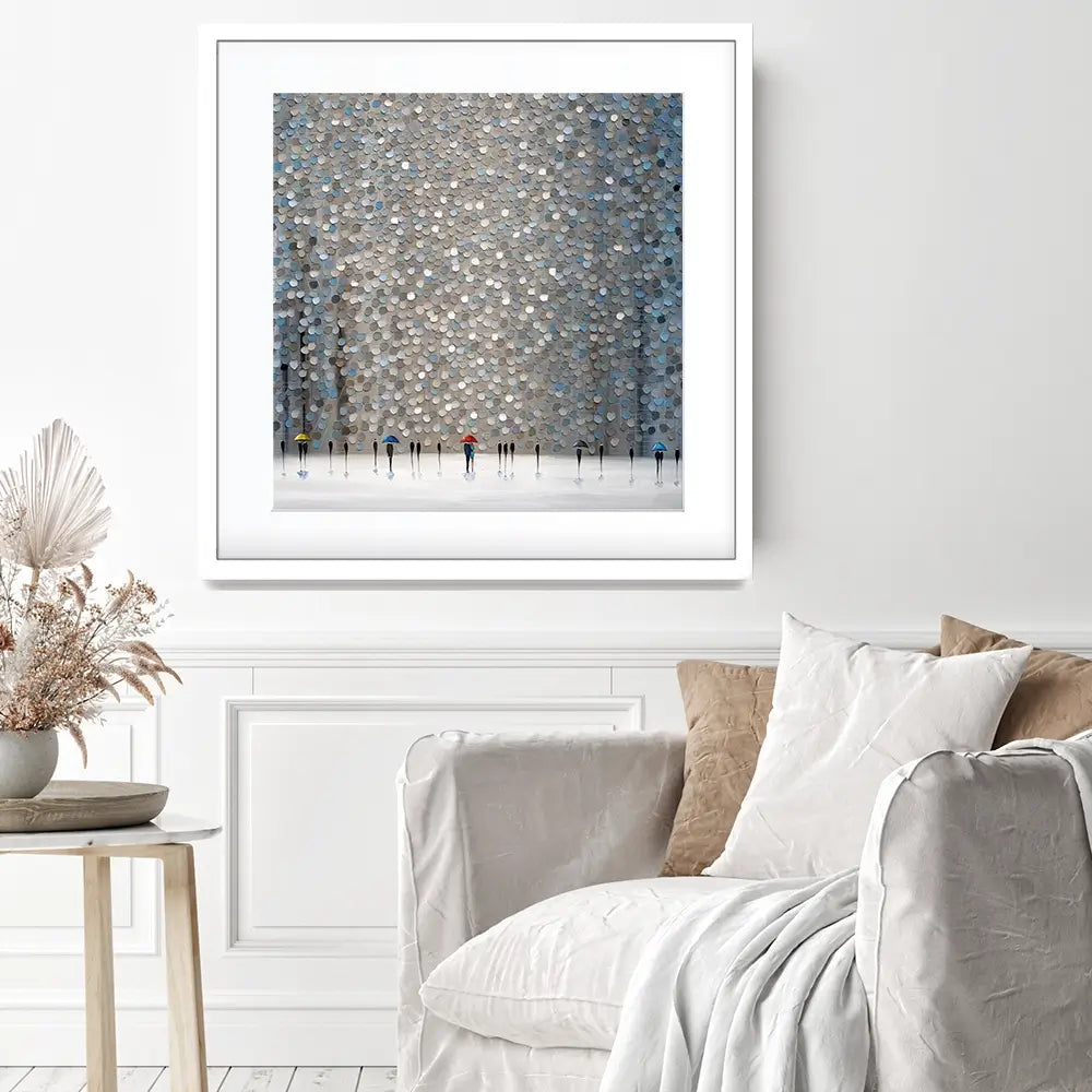 Infinity Rain Square Framed Art Print Infinity Rain Square Framed Art Print wall art product Ekaterina Ermilkina