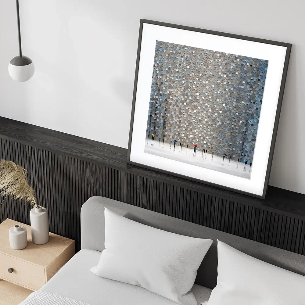 Infinity Rain Square Framed Art Print Infinity Rain Square Framed Art Print wall art product Ekaterina Ermilkina