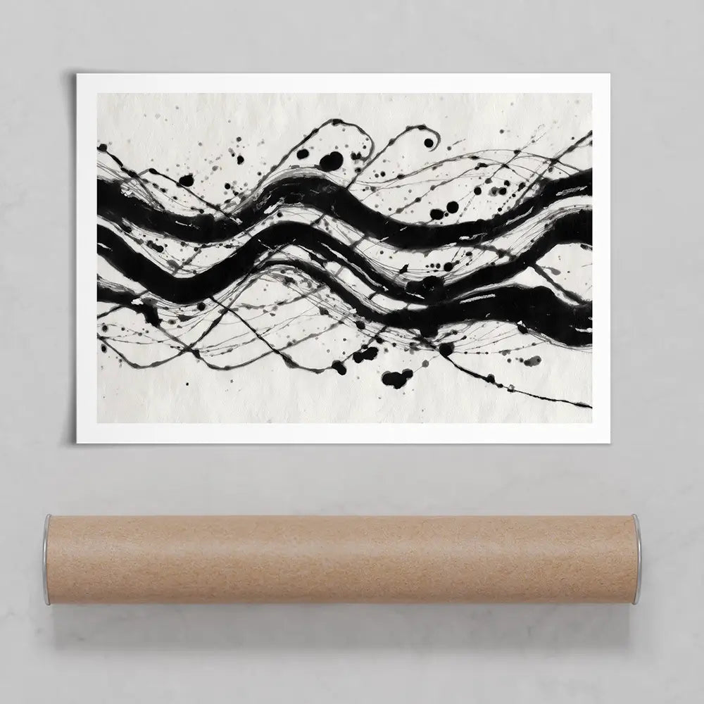 Ink River Waves Art Print Ink River Waves Art Print wall art product Chromatic Storm Studio