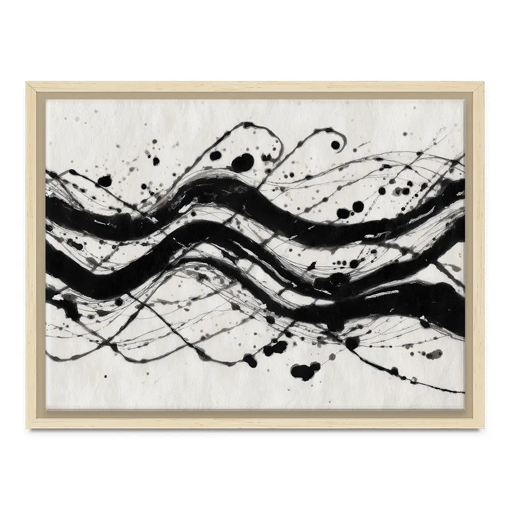 Ink River Waves Canvas Print Ink River Waves Canvas Print wall art product Chromatic Storm Studio