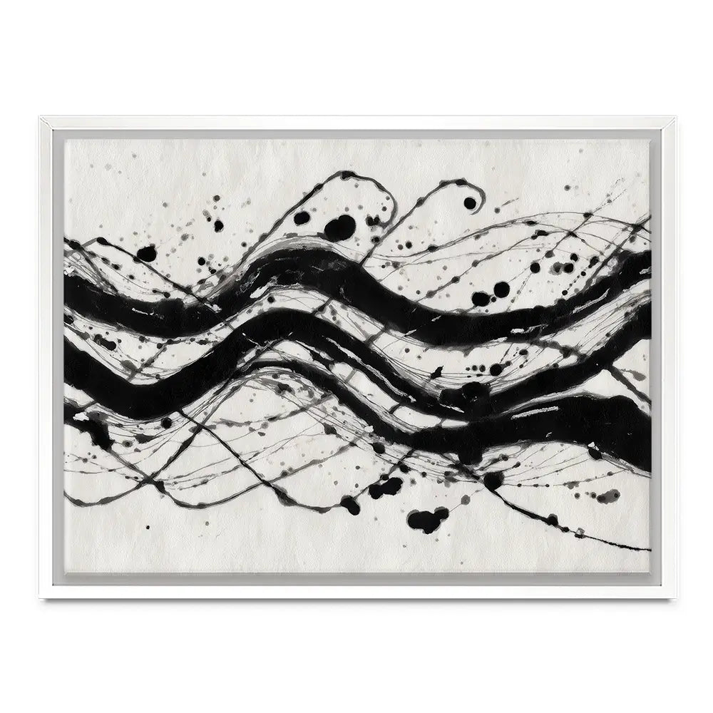Ink River Waves Canvas Print Ink River Waves Canvas Print wall art product Chromatic Storm Studio
