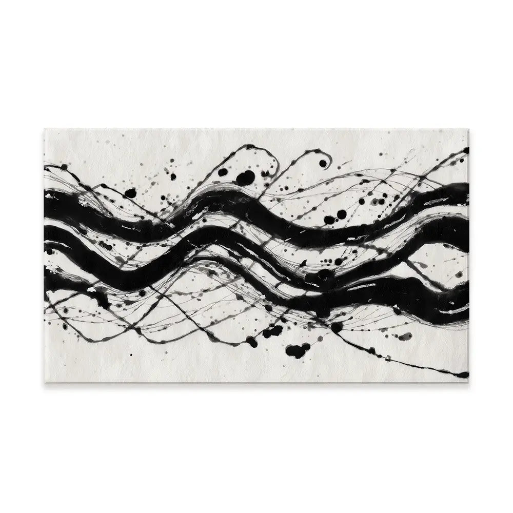 Ink River Waves Canvas Print Ink River Waves Canvas Print wall art product Chromatic Storm Studio