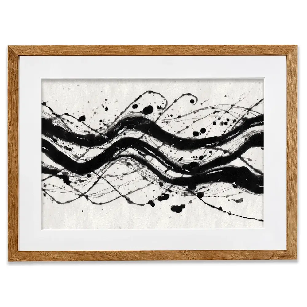 Ink River Waves Framed Art Print Ink River Waves Framed Art Print wall art product Chromatic Storm Studio