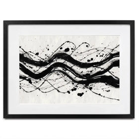 Ink River Waves Framed Art Print Ink River Waves Framed Art Print wall art product Chromatic Storm Studio