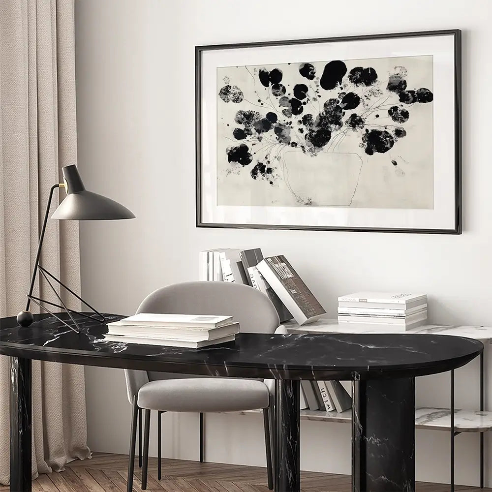 Ink Style Flower Arrangement Framed Art Print Ink Style Flower Arrangement Framed Art Print wall art product Chromatic Storm Studio