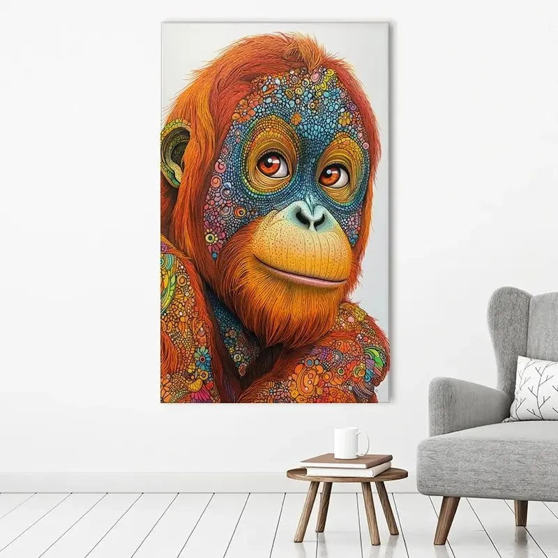 Inked Orangutan Canvas Print Inked Orangutan Canvas Print wall art product David Alexander Elder
