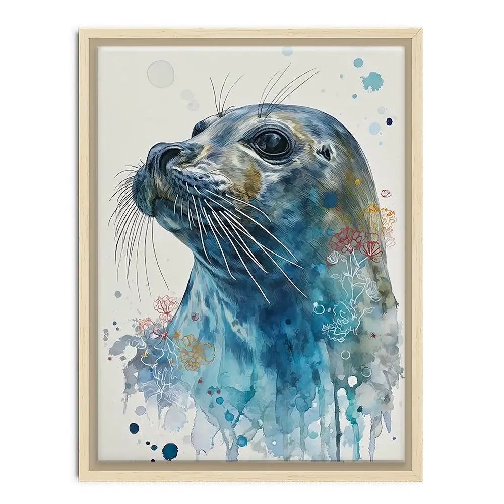 Inquiring Seal Canvas Print Inquiring Seal Canvas Print wall art product David Alexander Elder