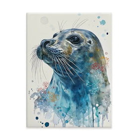 Inquiring Seal Canvas Print Inquiring Seal Canvas Print wall art product David Alexander Elder