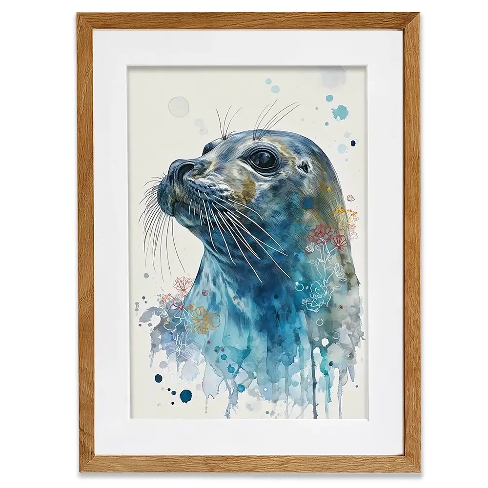 Inquiring Seal Framed Art Print Inquiring Seal Framed Art Print wall art product David Alexander Elder