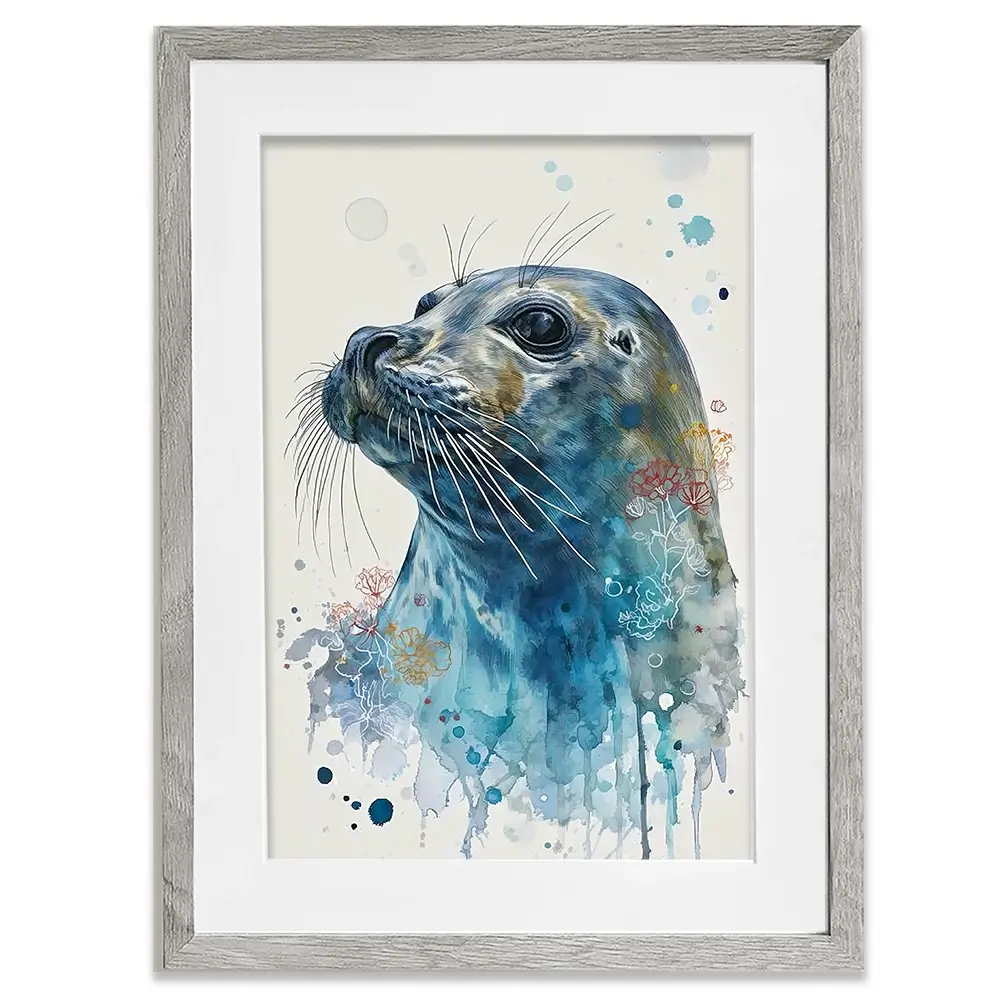 Inquiring Seal Framed Art Print Inquiring Seal Framed Art Print wall art product David Alexander Elder