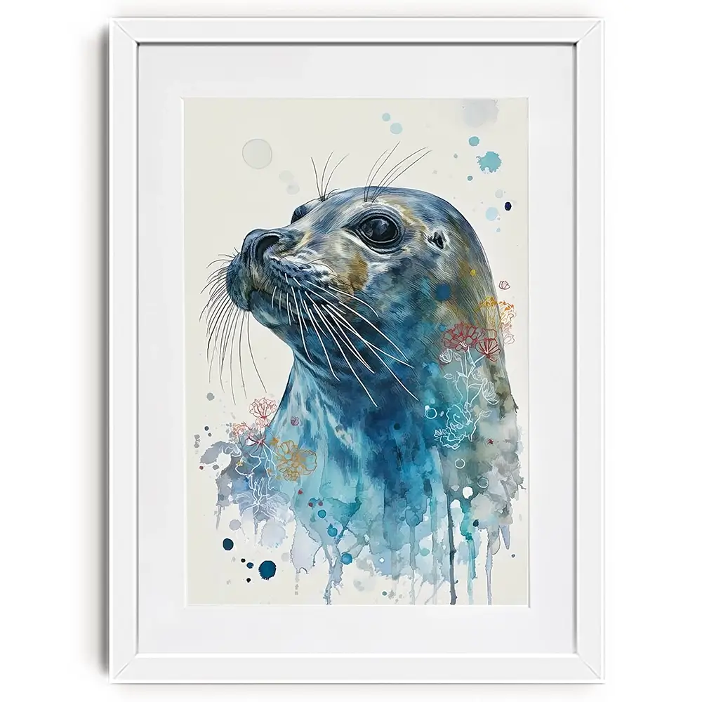 Inquiring Seal Framed Art Print Inquiring Seal Framed Art Print wall art product David Alexander Elder