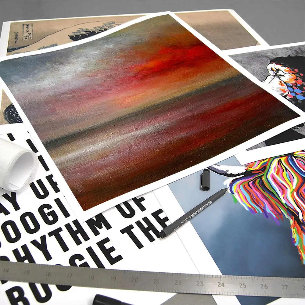 Intense Red Clouds Square Art Print Intense Red Clouds Square Art Print wall art product Craig Askew