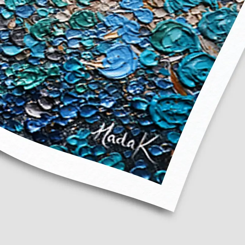 Into The Blue Art Print Into The Blue Art Print wall art product Nada Khatib