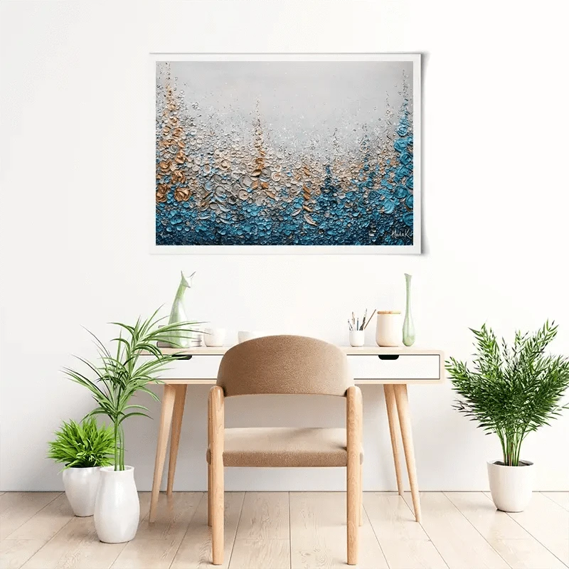 Into The Blue Art Print Into The Blue Art Print wall art product Nada Khatib