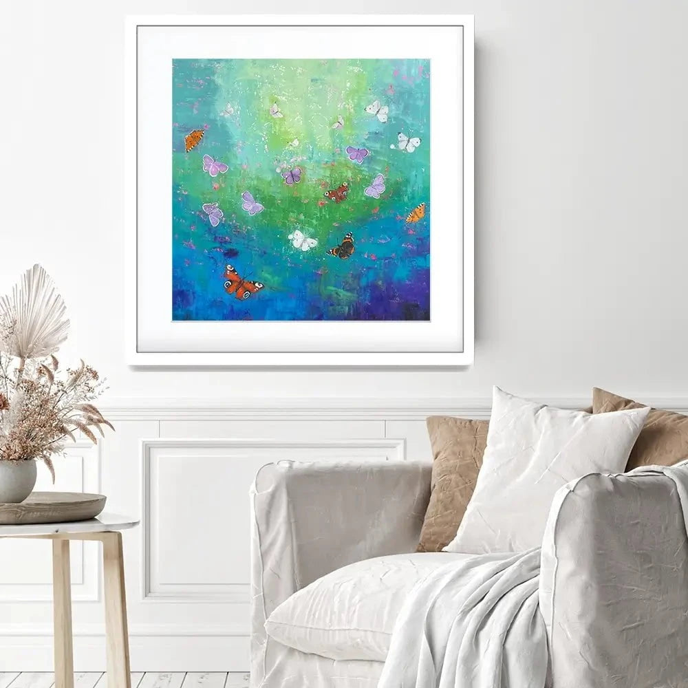 Into The Light Square Framed Art Print Into The Light Square Framed Art Print wall art product Laure Bury