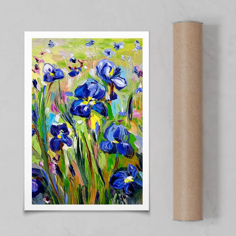 Iris Garden Art Print Iris Garden Art Print wall art product Ekaterina Ermilkina