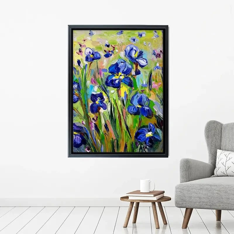 Iris Garden Canvas Print Iris Garden Canvas Print wall art product Ekaterina Ermilkina