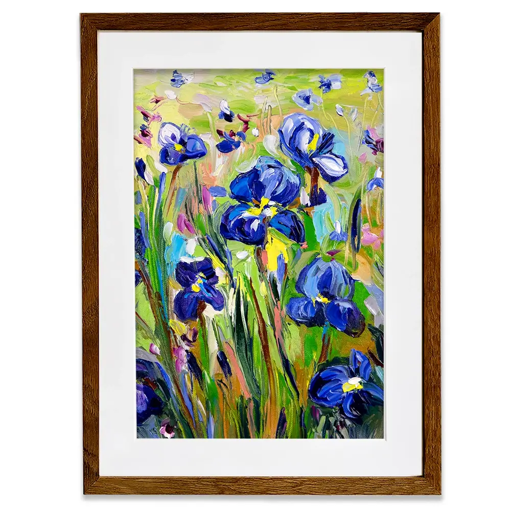 Iris Garden Framed Art Print Iris Garden Framed Art Print wall art product Ekaterina Ermilkina