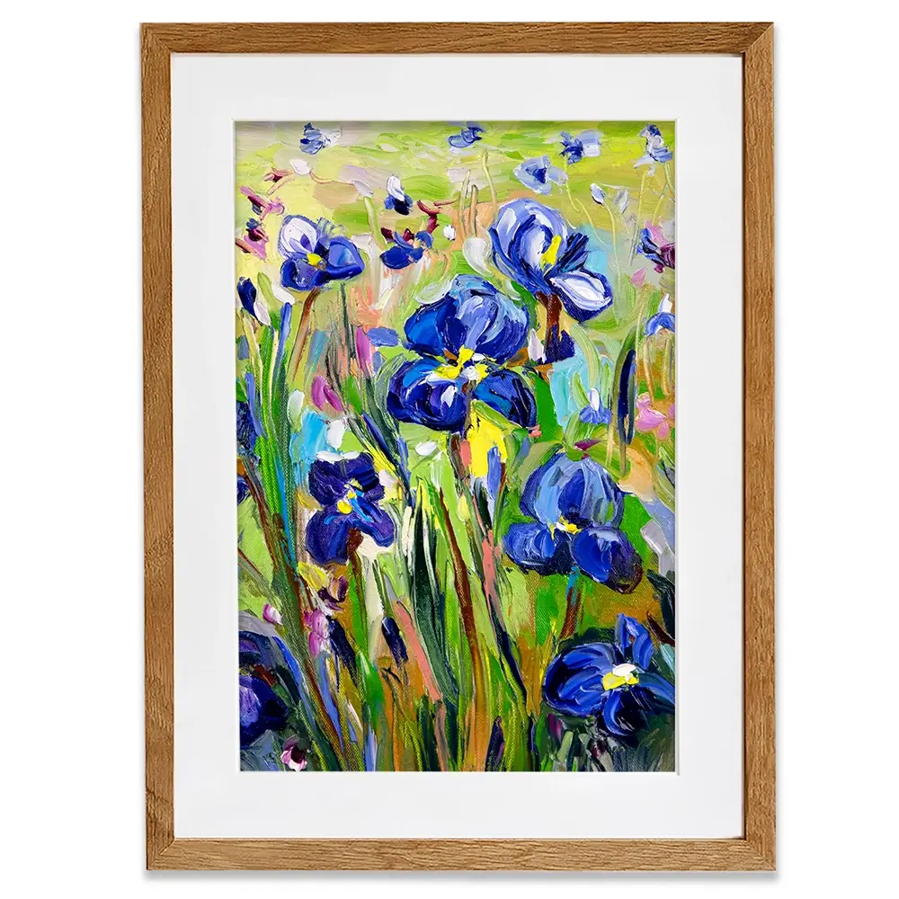 Iris Garden Framed Art Print Iris Garden Framed Art Print wall art product Ekaterina Ermilkina