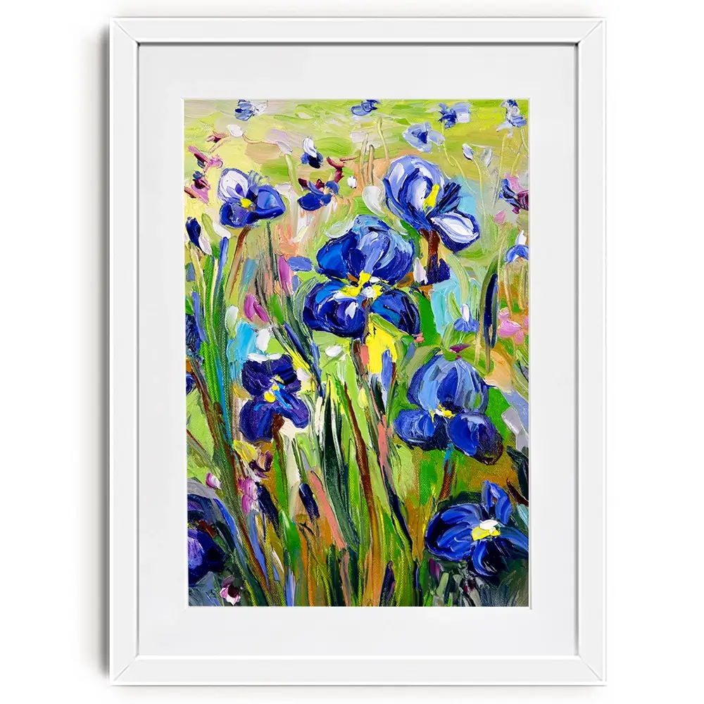 Iris Garden Framed Art Print Iris Garden Framed Art Print wall art product Ekaterina Ermilkina