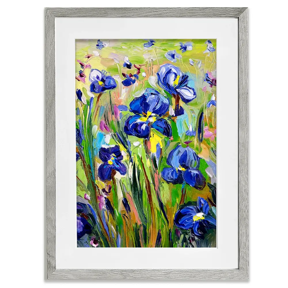 Iris Garden Framed Art Print Iris Garden Framed Art Print wall art product Ekaterina Ermilkina